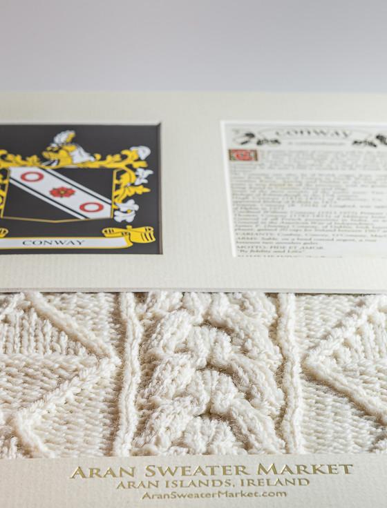 Aran Cashmere Conway Clan Aran & History Display