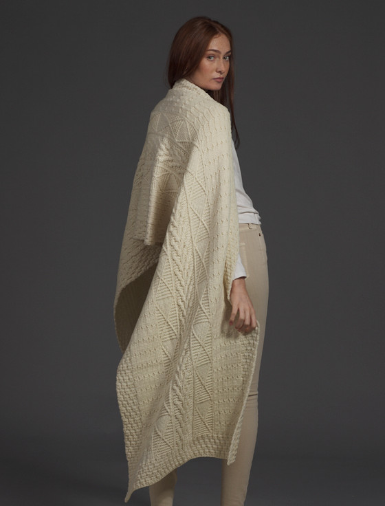 Aran Cashmere Conway Clan Aran Wrap