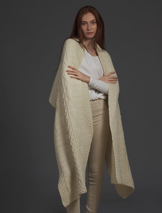 aran cashmere Conway Clan Aran Wrap