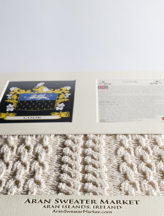 Aran Cashmere Cook Clan Aran & History Display
