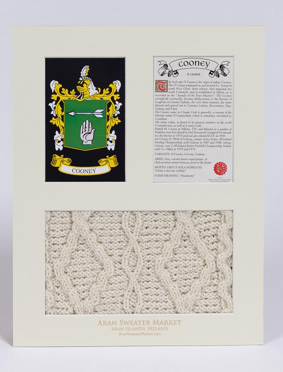 Aran Cashmere Cooney Clan Aran & History Display