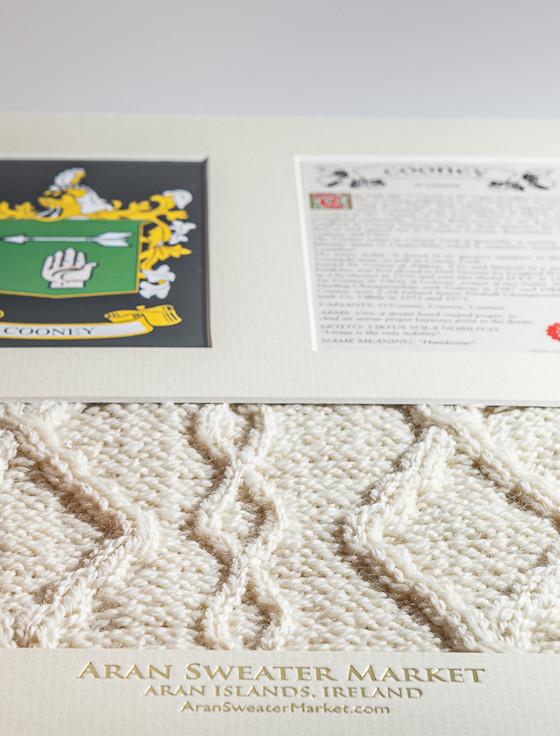 Aran Cashmere Cooney Clan Aran & History Display