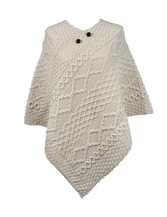 aran cashmere Cooney Clan Aran Poncho