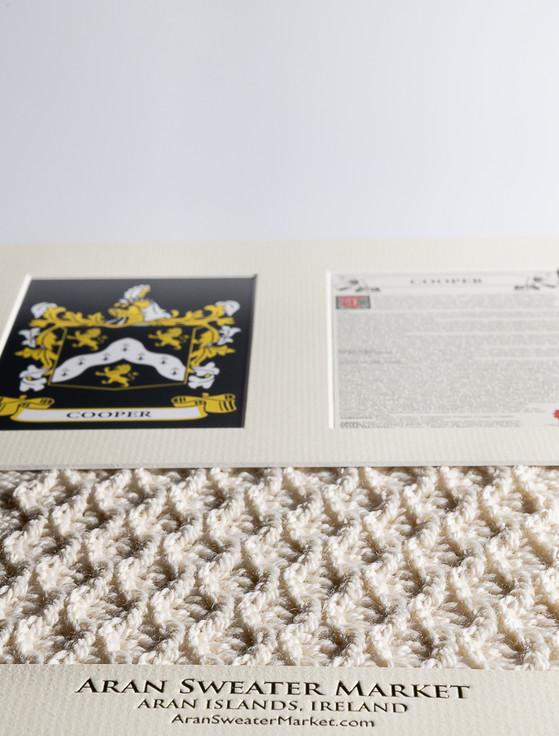 Aran Cashmere Cooper Clan Aran & History Display