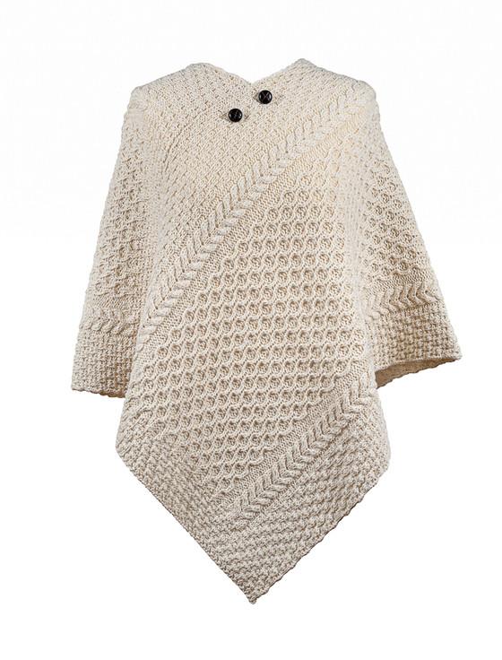 aran cashmere Cooper Clan Aran Poncho