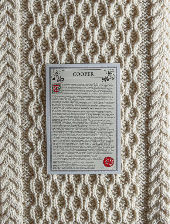 Aran Cashmere Cooper Clan Aran Throw