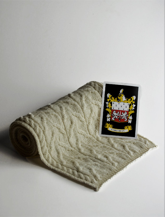 aran cashmere Corcoran Clan Scarf