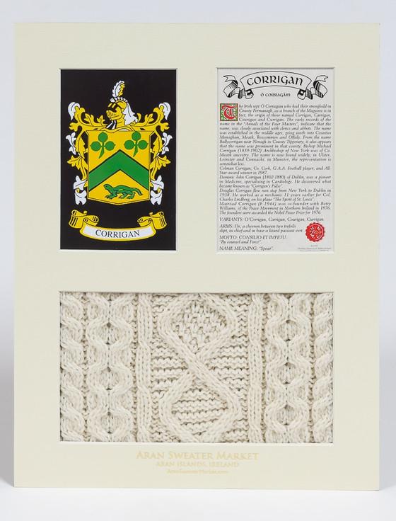 Aran Cashmere Corrigan Clan Aran & History Display