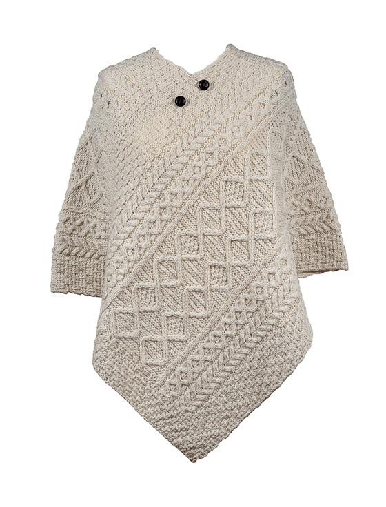 aran cashmere Corrigan Clan Aran Poncho