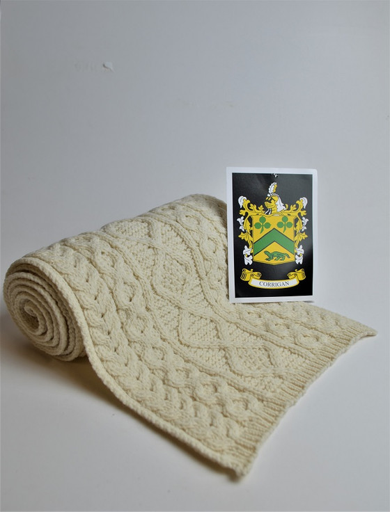 aran cashmere Corrigan Clan Scarf