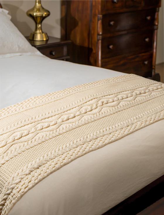 aran cashmere Costello Clan Aran Bed Runner