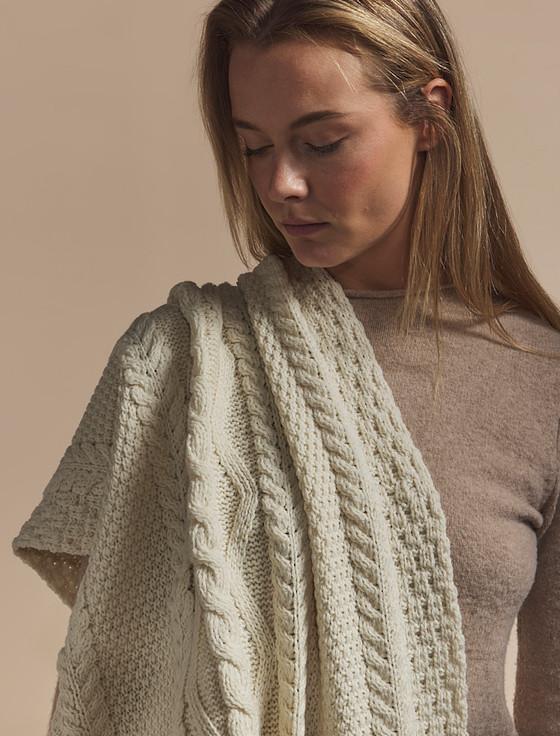 Aran Cashmere Costello Clan Aran Wrap