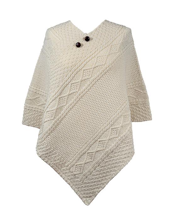 aran cashmere Coughlan Clan Aran Poncho