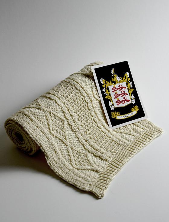 aran cashmere Coughlan Clan Scarf