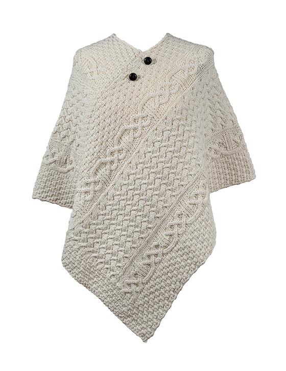 aran cashmere Cox Clan Aran Poncho