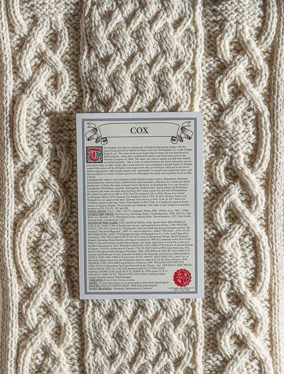 Aran Cashmere Cox Clan Scarf
