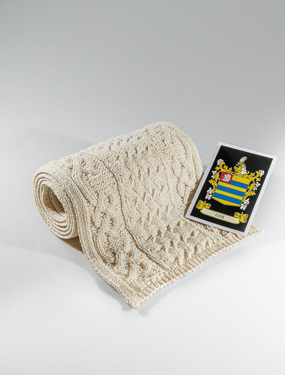 aran cashmere Cox Clan Scarf