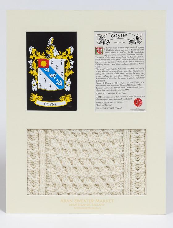 Aran Cashmere Coyne Clan Aran & History Display