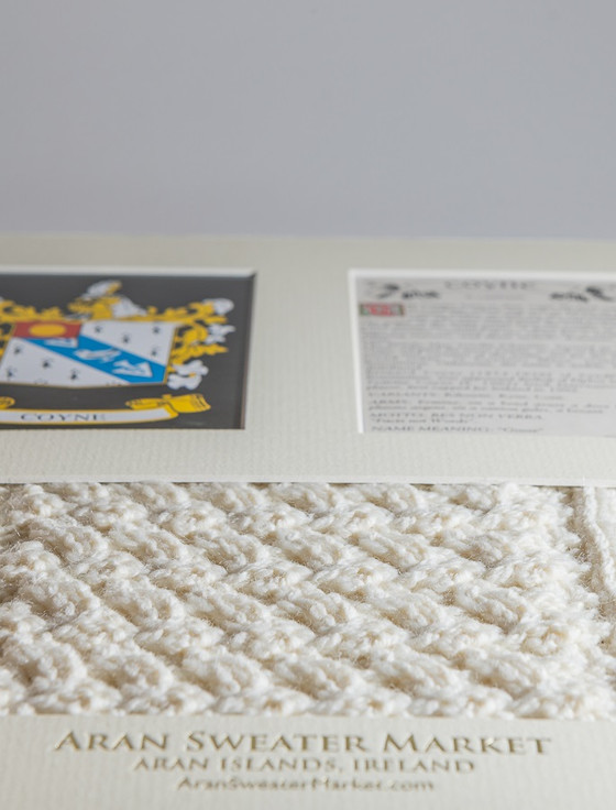 Aran Cashmere Coyne Clan Aran & History Display