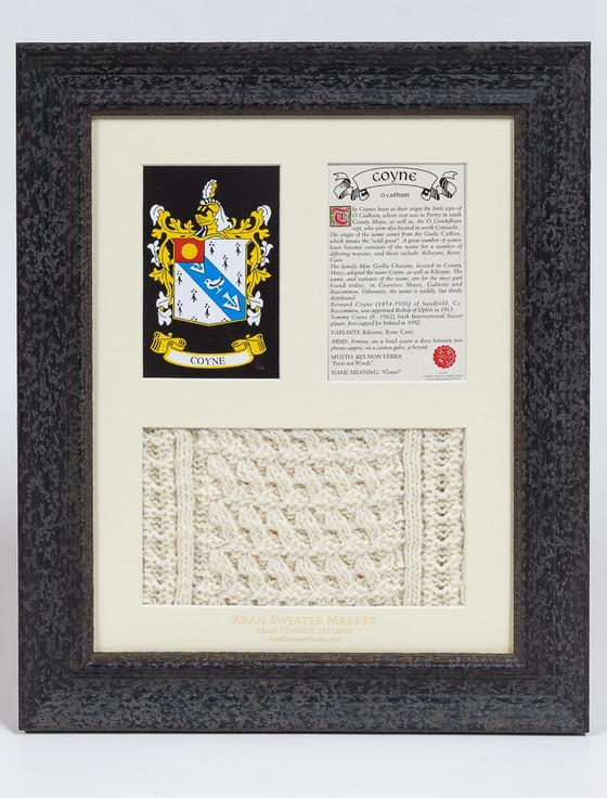 aran cashmere Coyne Clan Aran & History Display