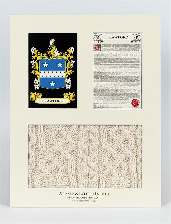 Aran Cashmere Crawford Clan Aran & History Display