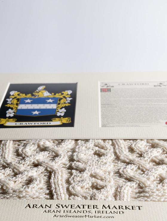 Aran Cashmere Crawford Clan Aran & History Display