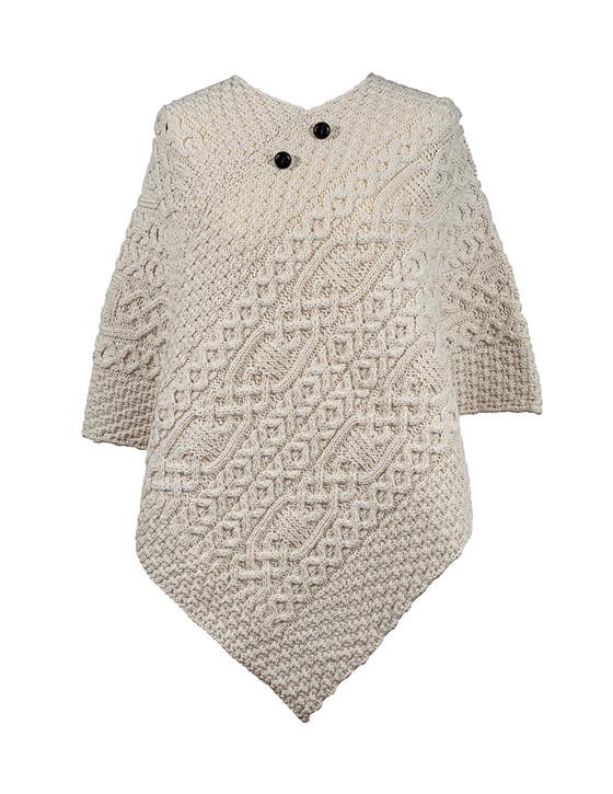 aran cashmere Crawford Clan Aran Poncho