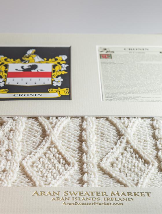 Aran Cashmere Cronin Clan Aran & History Display