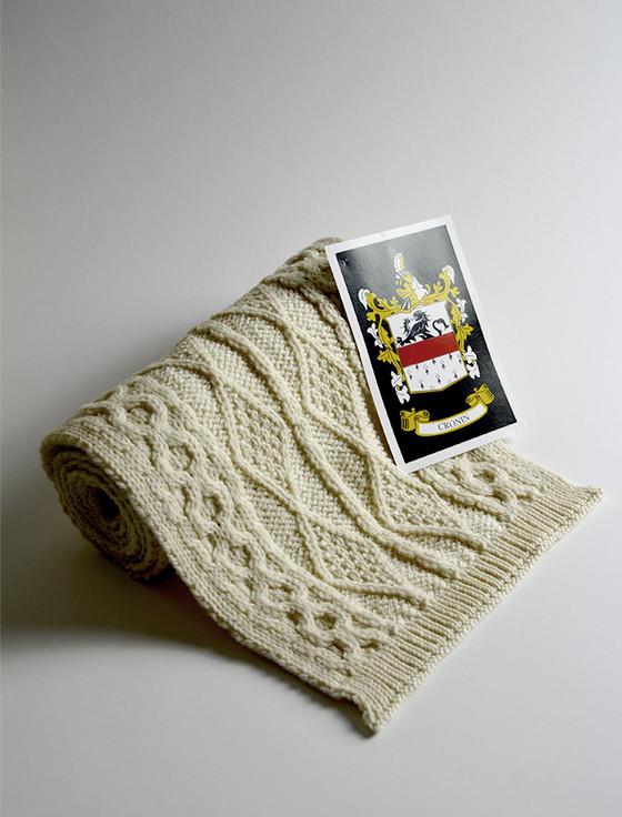 aran cashmere Cronin Clan Scarf