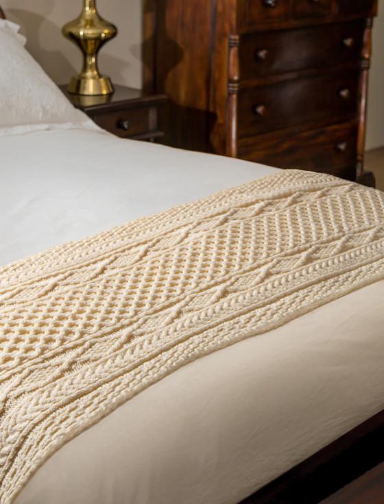 aran cashmere Crowley Clan Aran Bed Runner