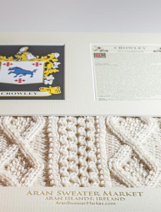 Aran Cashmere Crowley Clan Aran & History Display