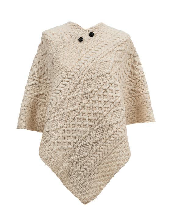 aran cashmere Crowley Clan Aran Poncho