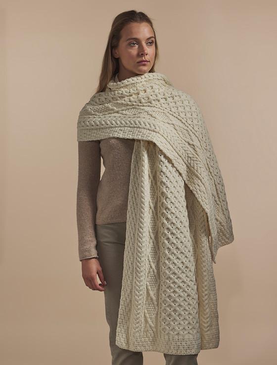 Aran Cashmere Crowley Clan Aran Wrap