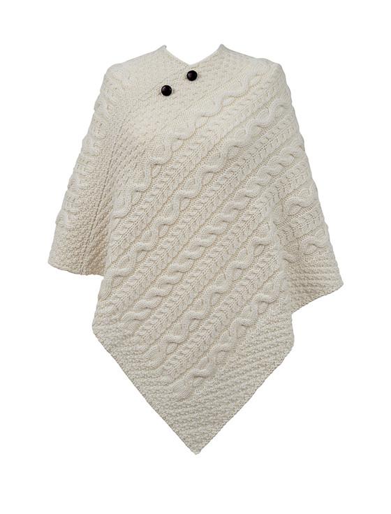aran cashmere Cullen Clan Aran Poncho