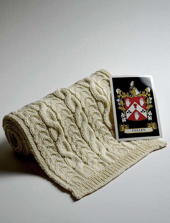 aran cashmere Cullen Clan Scarf