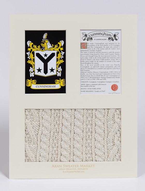 Aran Cashmere Cunningham Clan Aran & History Display