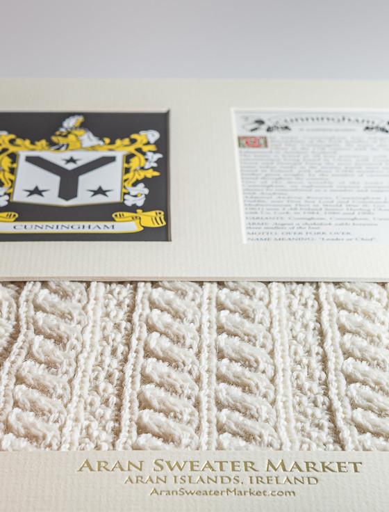 Aran Cashmere Cunningham Clan Aran & History Display