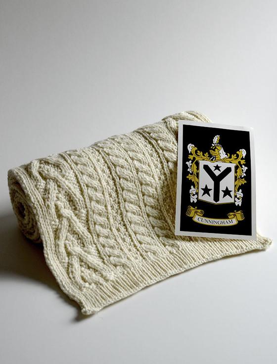 aran cashmere Cunningham Clan Scarf