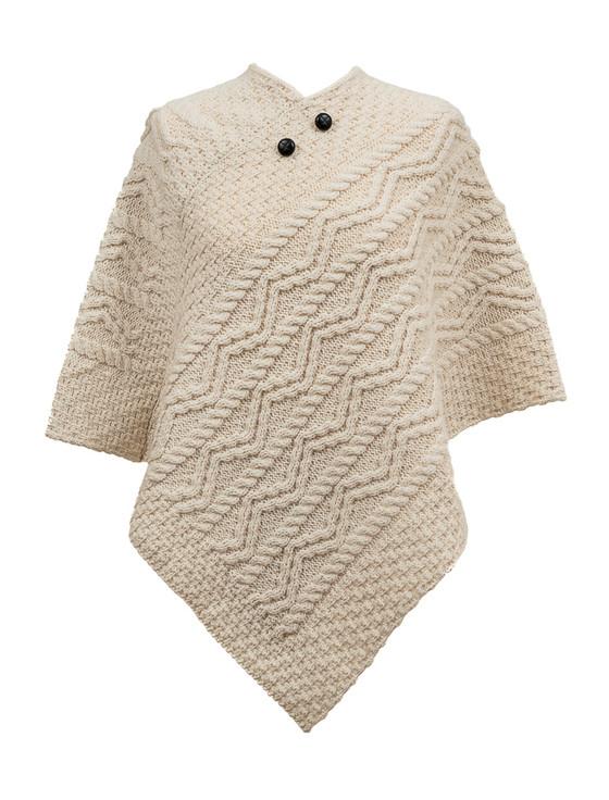 aran cashmere Curran Clan Aran Poncho