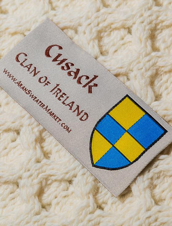 Aran Cashmere Cusack Clan Aran Poncho