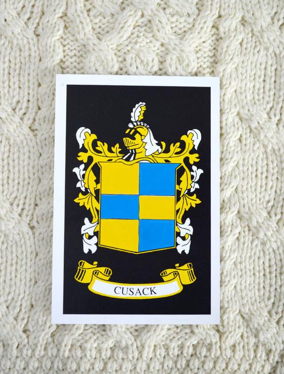aran cashmere Cusack Clan Aran Throw
