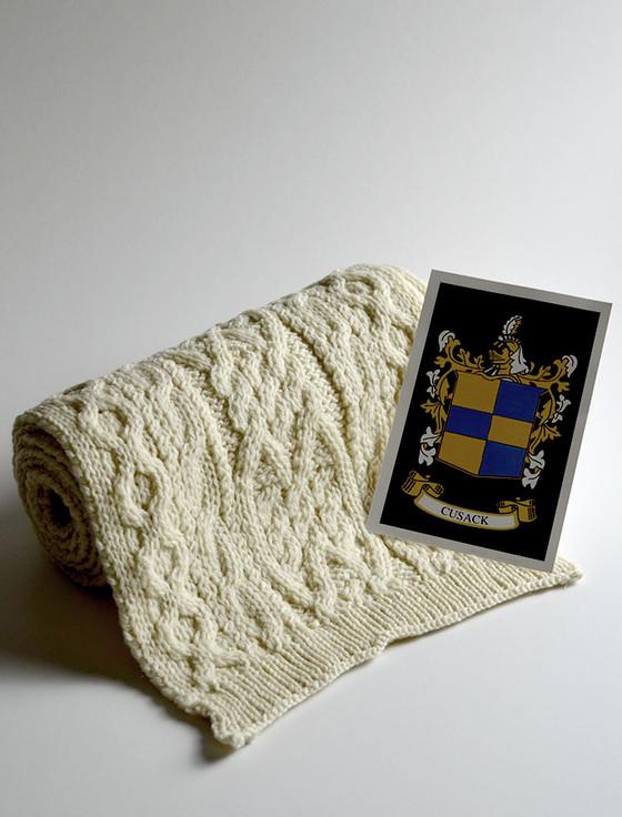 aran cashmere Cusack Clan Scarf