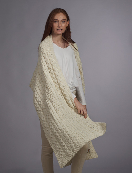 Aran Cashmere Daly Clan Aran Wrap