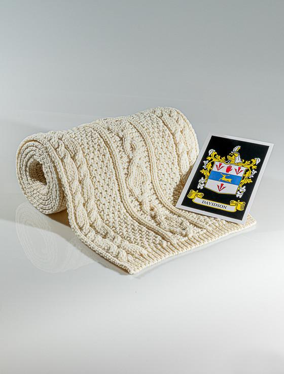 aran cashmere Davidson Clan Scarf
