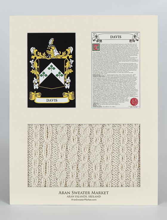 Aran Cashmere Davis Clan Aran & History Display