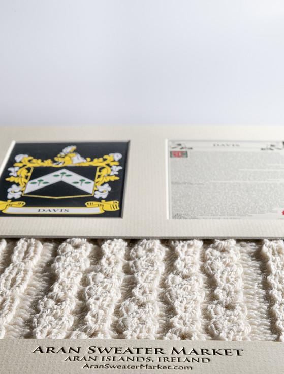 Aran Cashmere Davis Clan Aran & History Display