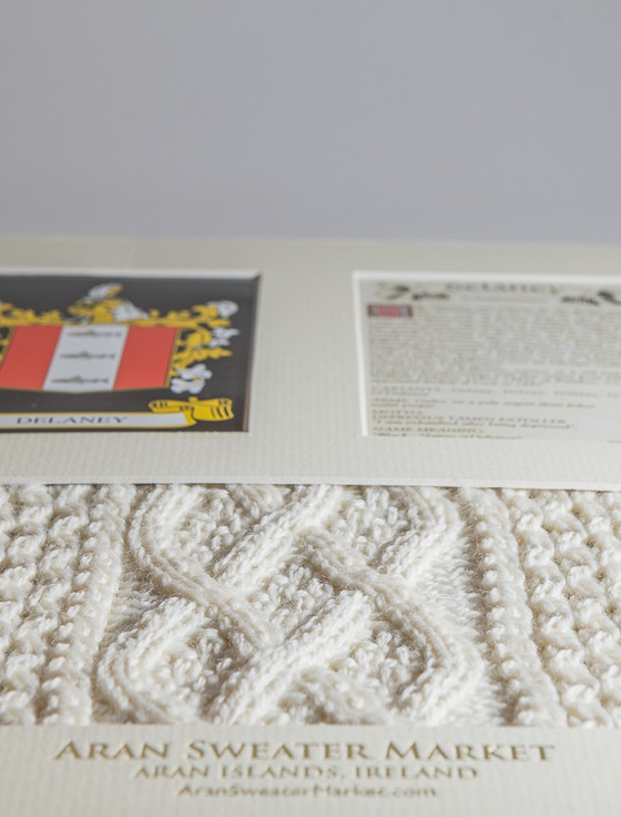 Aran Cashmere Delaney Clan Aran & History Display