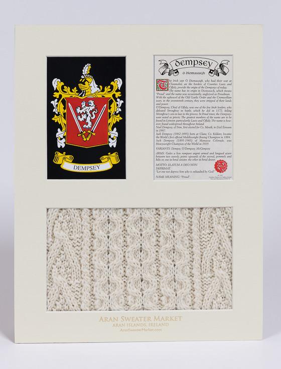 Aran Cashmere Dempsey Clan Aran & History Display