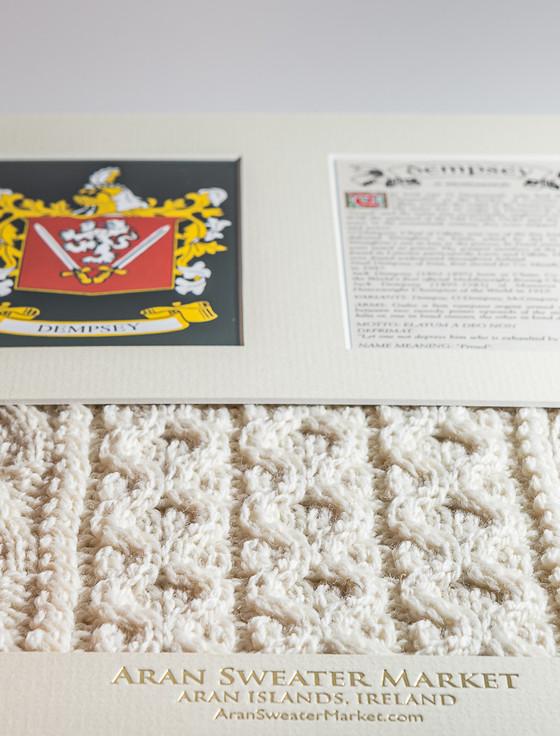Aran Cashmere Dempsey Clan Aran & History Display