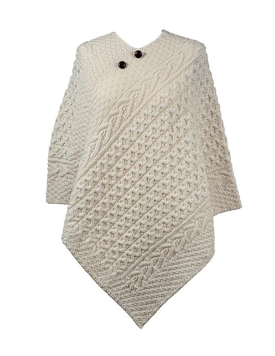 aran cashmere Dempsey Clan Aran Poncho